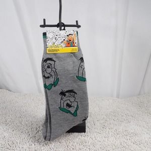 NWT THE FRED FLINTSTONE CARTOON CHARACTER NOVELTY SOCKS- SHOE SIZE 6-12